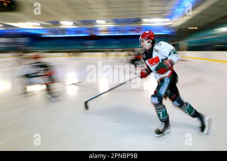 Match de hockey sur glace. Équipe de HC Mont-blanc. Joueurs de hockey. Saint-Gervais. France. Banque D'Images