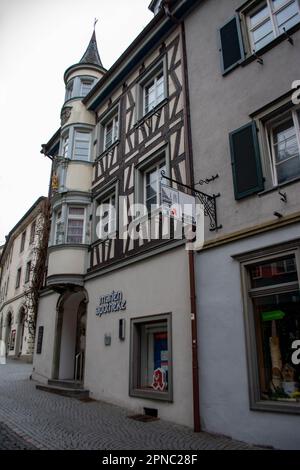 Allemagne- Baden-Wurttemberg- Ravensburg- immeuble dans une rue Banque D'Images