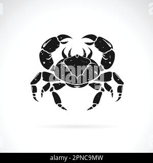 Vecteur d'une conception de crabe sur fond blanc. Illustration vectorielle superposée facile à modifier. Animaux sous-marins. Nourriture Illustration de Vecteur