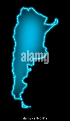 carte bleue argentine lumineuse futuriste Banque D'Images