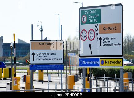 Aéroport de Glasgow Prestwick, 18/04/23. Banque D'Images