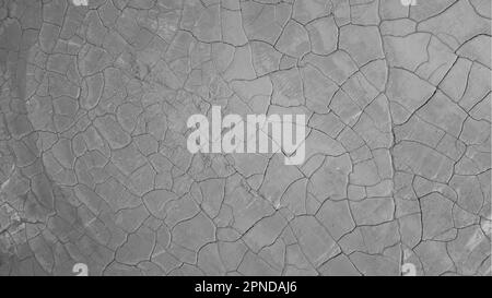 La structure de la terre mouillée fissurée au fond du lac, créant des patrons, structure, arrière-plan irréguliers. Des formes étonnantes créées par la nature à Banque D'Images