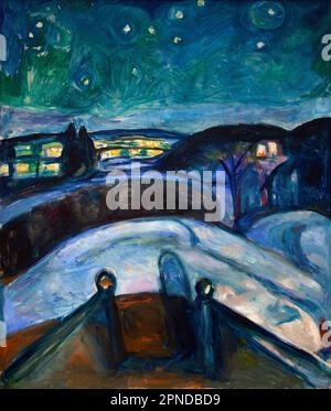 Starry Night, 1922-1924, Edvard Munch, Musée et galerie d'art Munch, Munch-Museet, Oslo, Norvège, Europe Banque D'Images