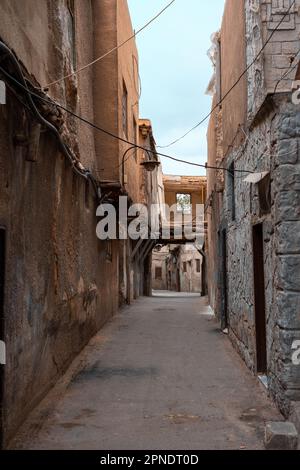 Rue étroite dans la vieille ville de Damas, Syrie , Banque D'Images