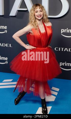 Ashleigh Cummings participe à la première mondiale de la nouvelle série Amazon Prime Video Citadel au Theatre Royal, Drury Lane, à Londres. Date de la photo: Mardi 18 avril 2023. Banque D'Images