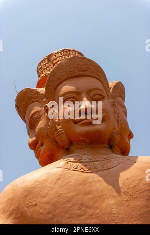 La statue de Samdech Choun Nath, Phnom Penh, Cambodge Banque D'Images