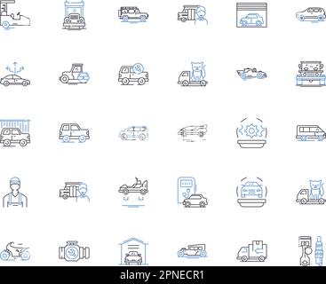 Collection d'icônes de ligne de cycles. Vélo, pédalo, spinning, roues, Touring, Montage, vecteur d'équitation et illustration linéaire. Croisière, transport, course Illustration de Vecteur