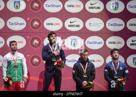 ZAGREB, CROATIE – AVRIL 18 : Médaille D'argent Ramazan Ramazanov De ...