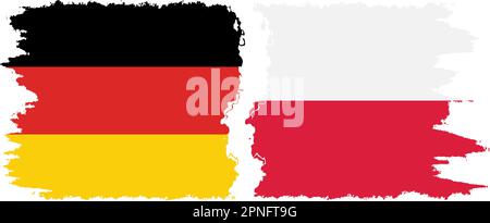 La Pologne et l'Allemagne grunge flags connexion, vecteur Illustration de Vecteur