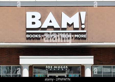 Harrisburg, États-Unis. 18th avril 2023. Vue extérieure du magasin Books-A-million du Paxton Towne Centre près de Harrisburg. Crédit : SOPA Images Limited/Alamy Live News Banque D'Images
