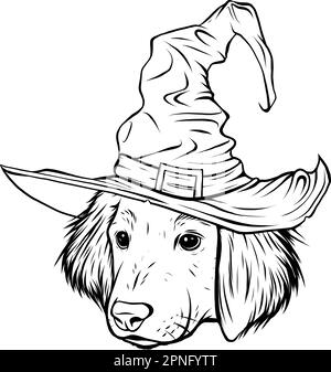 tête de chien en dachshund monochrome noir et blanc. Illustration vectorielle du logo du magasin d'animaux de compagnie Illustration de Vecteur