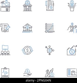 Collecte des icônes de ligne d'estimation des revenus. Prévision, modélisation, projection, analyse, estimation, Analyse, vecteur de mesures et illustration linéaire Illustration de Vecteur