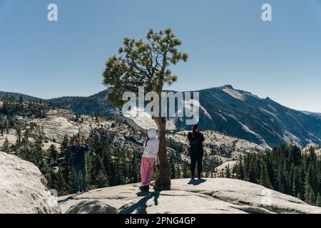 Vue panoramique sur le parc national de Yosemite depuis Olmsted point, États-Unis - septembre 2022. Photo de haute qualité Banque D'Images