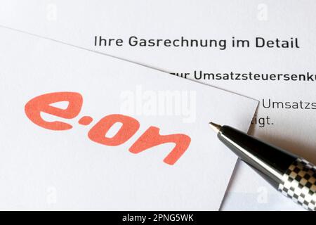 Coûts énergétiques de l'image symbolique, EON AG, facture de gaz, contrat de gaz, gaz, biros Banque D'Images