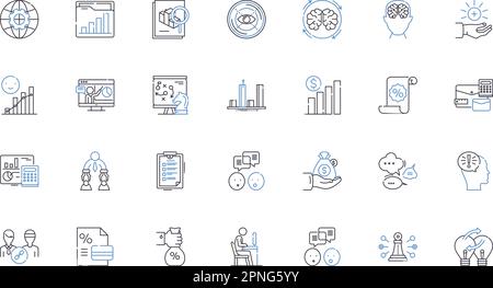Évaluer et examiner la collection d'icônes de ligne. Évaluer, inspecter, mesurer, évaluer, étudier, Examiner, analyser l'illustration vectorielle et linéaire. Audit Illustration de Vecteur