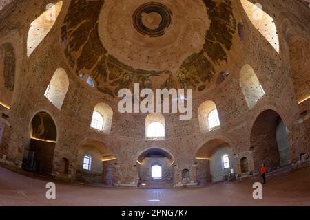 Rotonde de Galerius, Fisheye, vue intérieure, Agios Pavlos, Thessalonique, Grèce Banque D'Images