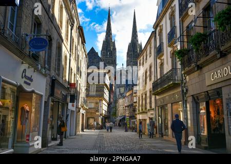 Vieille ville, Quimper, Bretagne, France Banque D'Images