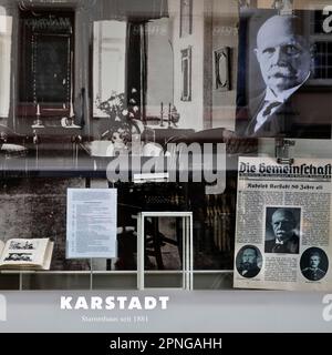 Vitrine, Karstadt magasin phare, Wismar, Mecklembourg-Poméranie-Occidentale, Allemagne Banque D'Images