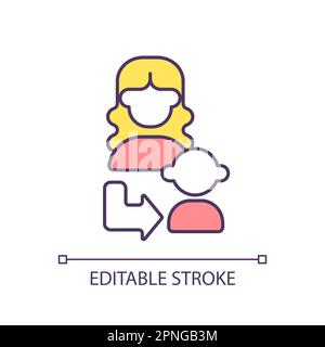 Icône de couleur RVB héritage maternel Illustration de Vecteur