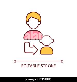 Icône de couleur RVB héritage paternel Illustration de Vecteur