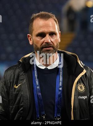 Paul Winstanley, directeur des talents et transferts internationaux, après le deuxième match de quart de finale de la Ligue des champions de l'UEFA à Stamford Bridge, Londres. Date de la photo: Mardi 18 avril 2023. Banque D'Images