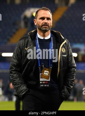 Paul Winstanley, directeur des talents et transferts internationaux, après le deuxième match de quart de finale de la Ligue des champions de l'UEFA à Stamford Bridge, Londres. Date de la photo: Mardi 18 avril 2023. Banque D'Images