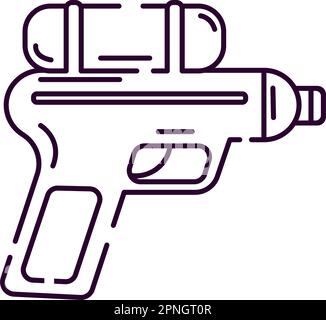 Pistolet à eau isolé jouet esquisse icône vecteur Illustration de Vecteur