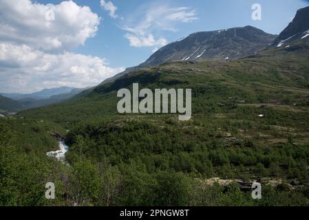Leirdalen est une vallée naturelle de Jotunheimen dans la municipalité de LOM dans la province d'Innlandet en Norvège. Banque D'Images
