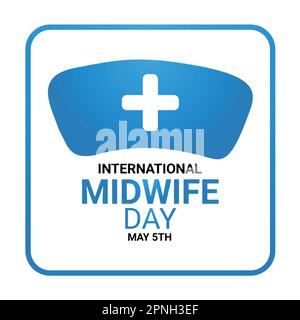 Journée internationale de la sage-femme. Mai 5th. Concept de vacances. Modèle pour arrière-plan, bannière, carte, affiche avec inscription de texte. Illustration vectorielle. Illustration de Vecteur