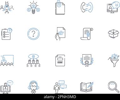 Collection exclusive d'icônes de ligne de connaissance. Secrets, propriété intellectuelle, exclusivité, Confidentialité, savoir-faire, Privilège, vecteur d'étiquette blanche et linéaire Illustration de Vecteur