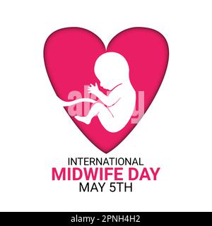 Journée internationale de la sage-femme. Mai 5th. Illustration vectorielle. Design pour bannière, affiche ou impression. Illustration de Vecteur