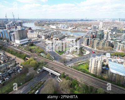 Wandsworth rond-point Londres Royaume-Uni drone , aérienne , vue d'oiseaux Banque D'Images