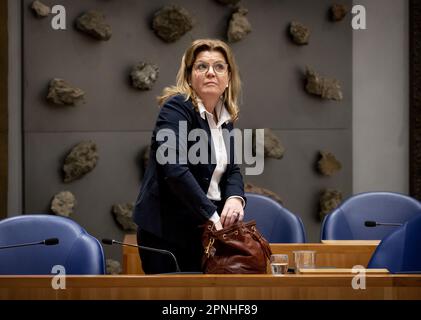 LA HAYE - Christianne van der Wal, ministre de la nature et de l'azote à la Chambre des représentants lors du débat sur les 24 milliards d'euros que le cabinet a réservés pour lutter contre la crise de l'azote. ANP KOEN VAN WEEL pays-bas hors - belgique hors Banque D'Images
