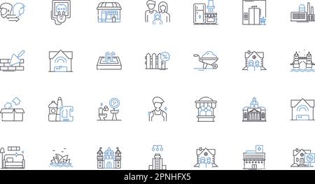 Collection d'icônes de ligne de maintenance à domicile. Nettoyage, réparation, mises à niveau, inspection, organisation, Amélioration, vecteur de rénovation et illustration linéaire Illustration de Vecteur