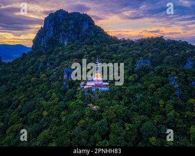 Quartier de Mueang lop Buri, Lopuri / Thaïlande / 11 octobre 2020 : Temple de Lopuri Peacock. Il y a tant de paons qui errent sur les terrains et vivent moi Banque D'Images