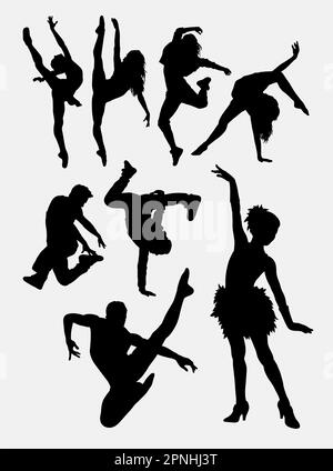 danse moderne. Bon usage pour symbole, icône web, logo, mascotte, signe, ou n'importe quelle conception que vous voulez. Facile à utiliser. Illustration de Vecteur