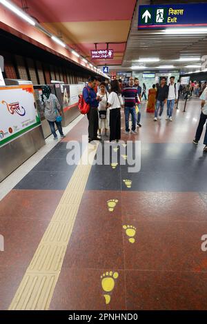 La station de métro Dilli Haat - INA à Delhi, Inde Banque D'Images