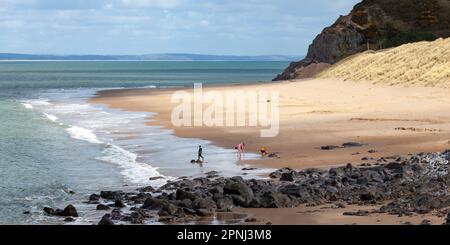 Caldey Island, Ynys Pyr, Priory Bay Beach, Pembrokeshire Wales Royaume-Uni Banque D'Images