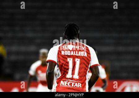 Independiente Santa Fe Hugo Rodallégla pendant le match Independiente Santa Fe V Gimnasia pendant le match de groupe de CONMEBOL Libertadores, sur 18 avril 2023. Photo de: Cristian Bayona/long Visual Press Banque D'Images