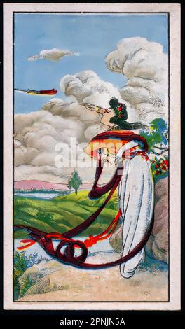 Carte à cigarettes chinoise vintage , époque pré-communiste Banque D'Images