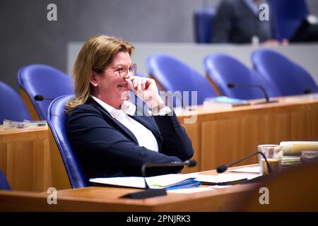 LA HAYE - pays-Bas, 19/04/2023, la ministre de l'azote, Christianne van der Wal, à la Chambre des représentants, a réservé environ 24 milliards d'euros au cabinet pour faire face à la crise de l'azote. ANP PHIL NIJHUIS pays-bas - belgique Banque D'Images