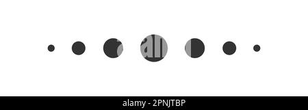 Faites glisser les points dans la ligne. Icône de point noir. Illustration isolée à vecteur plat Illustration de Vecteur