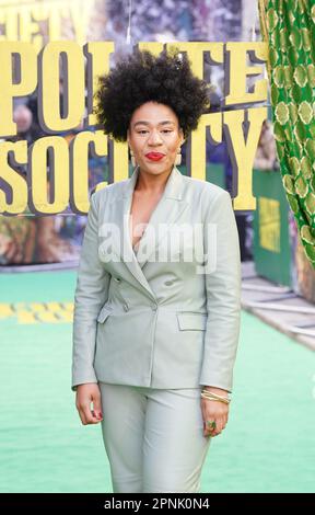 Shona Babayemi assiste à une projection spéciale de la société polie, au Curzon Mayfair à Londres. Date de la photo: Mercredi 19 avril 2023. Banque D'Images