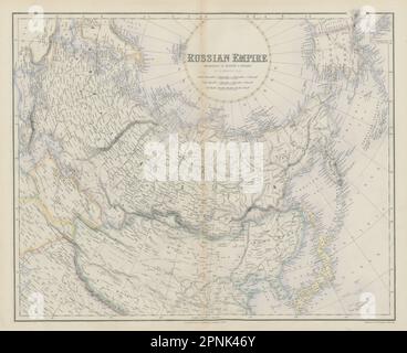 L'Empire russe selon Kiepert. Sibérie et Asie centrale. CARTE DE SWANSTON 1860 Banque D'Images