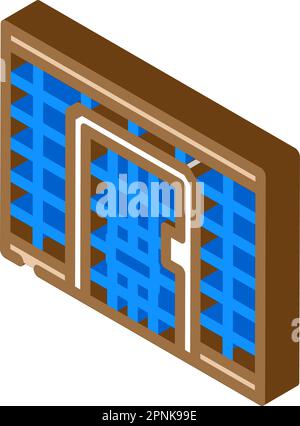 cellule de prison barres crime icône isométrique illustration du vecteur Illustration de Vecteur