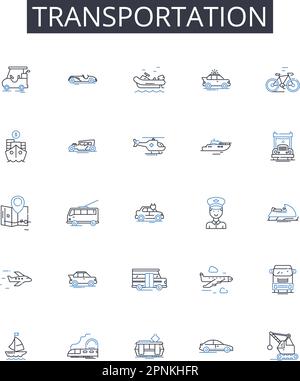 Collection d'icônes de lignes de transport. Affirmation, expression, communication, déclaration, énoncé, Pronouncement, vecteur d'articulation et linéaire Illustration de Vecteur
