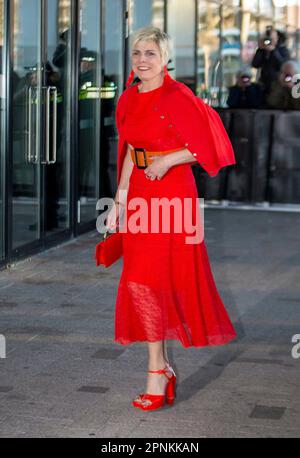 Rotterdam, Niederlande. 19th avril 2023. La princesse Laurentien des pays-Bas arrive à la RTM Stage Ahoy à Rotterdam, sur 19 avril 2023, pour assister à la Koningsdsagconcert 2023, le concert avant la Journée des rois est organisé pour ceux qui ont contribué à l'organisation de la Journée des rois crédit: Albert Nieboer/pays-Bas OUT/point de vue OUT/dpa/Alay Live News Banque D'Images