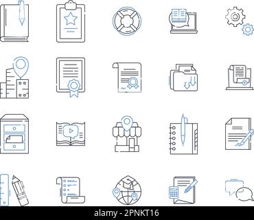 Collection d'icônes de ligne de prévision des ventes. Projections, analyses, estimations, prévisions, budgétisation, Tendances, vecteur de mesures et illustration linéaire Illustration de Vecteur