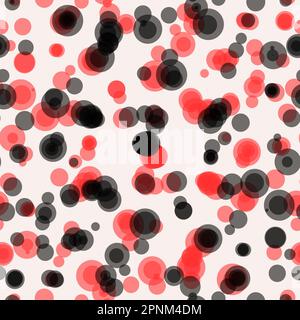 Pois aquarelle sans couture, motif géométrique à la main. Banque D'Images