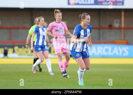 Stade Broadfield, Crawley, Royaume-Uni. 19th avril 2023. Elisabeth Terland (11, Brighton) lors d'un match dans la Super League féminine de Barclays le 19 avril 2023, entre Brighton & Hove Albion et Everton Women au Broadfield Stadium, Crawley, Royaume-Uni (Bettina Weissensteiner/SPP) Credit: SPP Sport Press photo. /Alamy Live News Banque D'Images